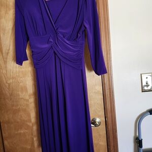 Chic Long Sleeve Purple Dress